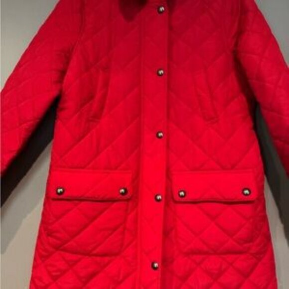 Lauren Ralph Lauren Red Puffer Jacket with Classic Style - Picture 4 of 8